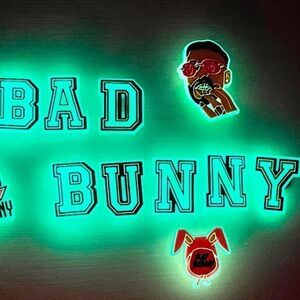 𝅺bad BUNNY Croc Charms Glow In the Dark